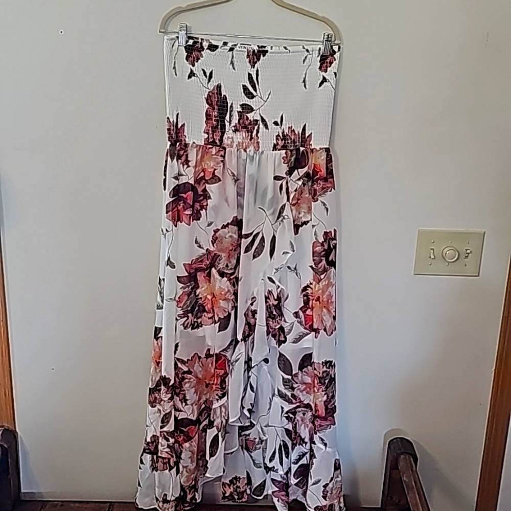 Strapless Smocked Dress